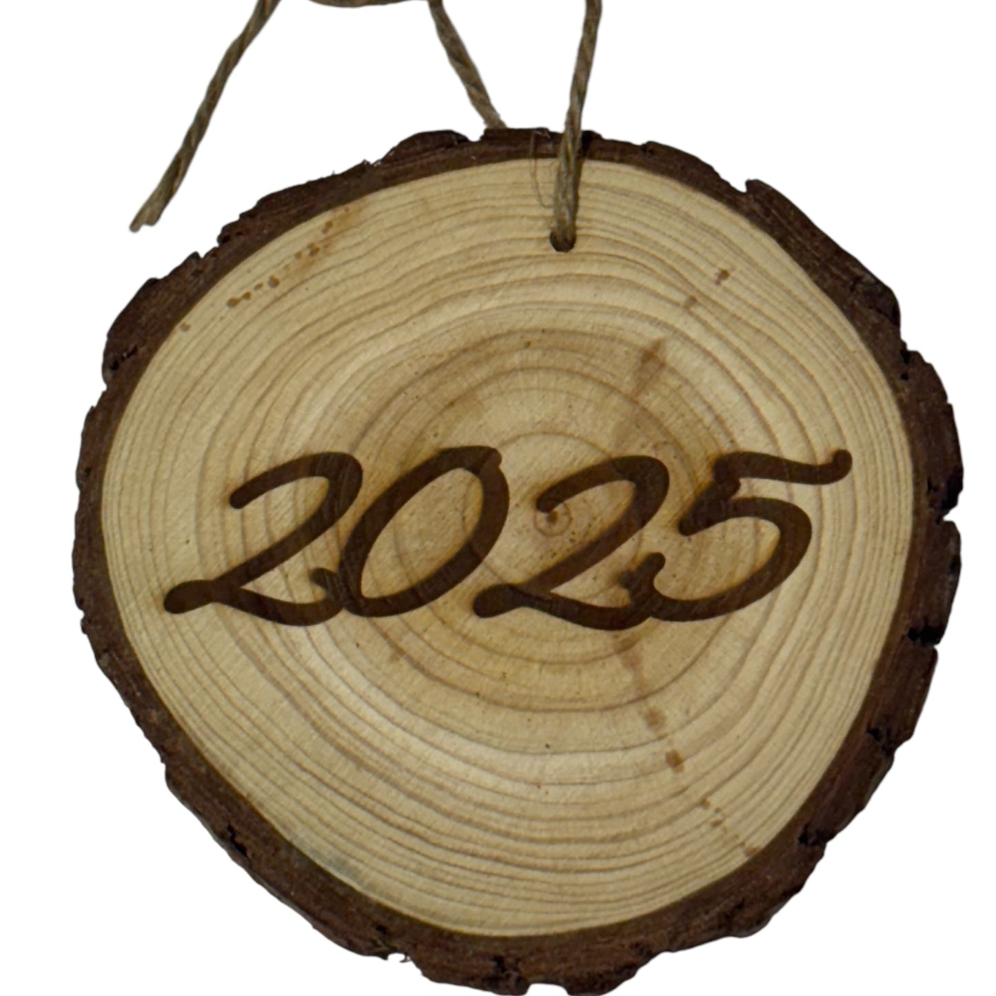 Angel Paw Pet Memorial Ornament – Custom Pet Name on Front, Year on Back – Laser Engraved Wood Slice